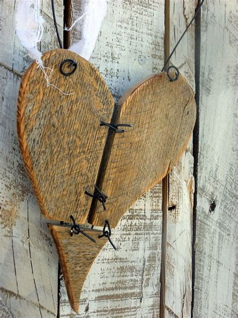 Valentines Daya Wonderful Rustic Heart Made From Reclaimed Wood