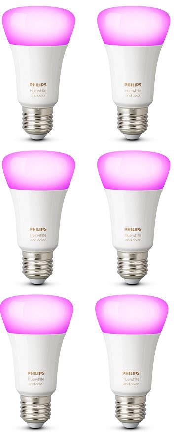 Combideal Philips Hue 6x E27 Wit En Gekleurd Licht 1100 Lumen