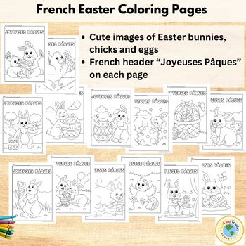 French Easter Activities Coloring Pages Joyeuses P Ques Printables