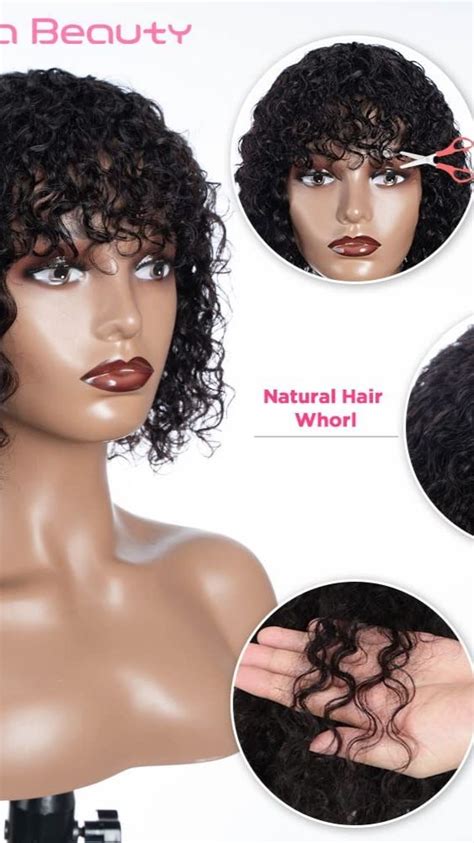 Rebecca Beauty Curly Bob Wig Human Hair With Bangs 10 Inch Short Curly