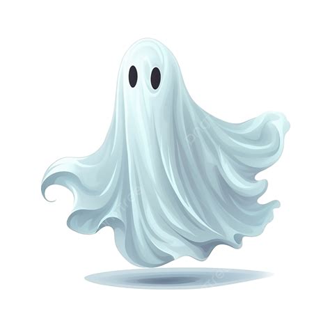 Floating Apparition Or Personage In Halloween Ghost Costume Isolated