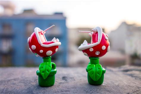 Aretes De Planta Carnivora De Mario Bros Galletita De Jengibre