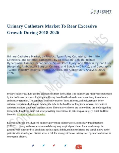 Ppt Urinary Catheters Market Foresees Skyrocketing Growth In The