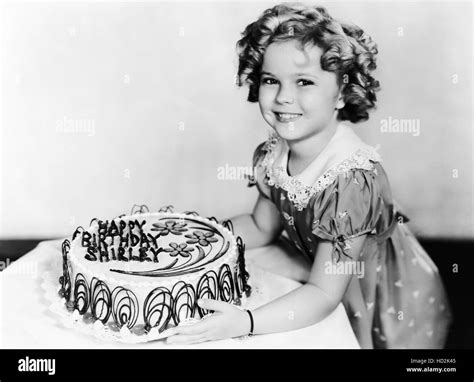 Shirley Temple Posing With The Cake For Her Seventh Birthday 1945