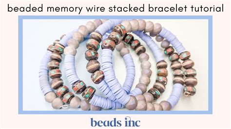 Beaded Memory Wire Stacking Bracelet Tutorial Youtube