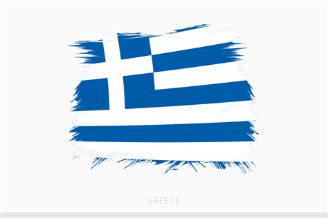 Grunge flag of Greece, vector abstract grunge brushed flag of Greece ...