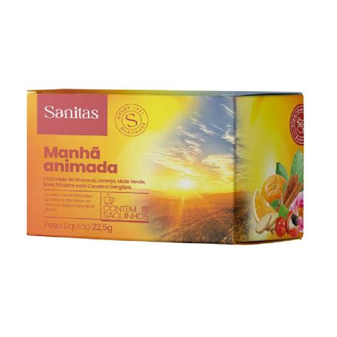 Chá Sanitas Manhã Animada 22 5g PanVel Farmácias