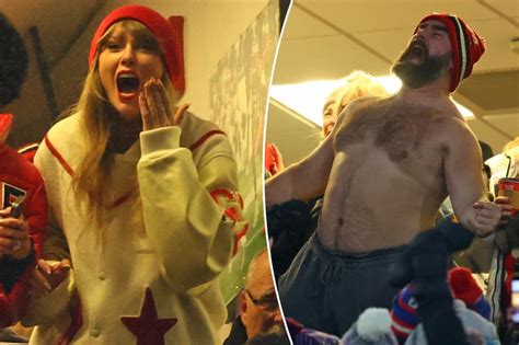 Shocked Taylor Swift Reacts To Jason Kelces Shirtless Celebration At Chiefs Game