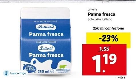 Offerta Latteria Panna Fresca Nel Volantino Di Lidl