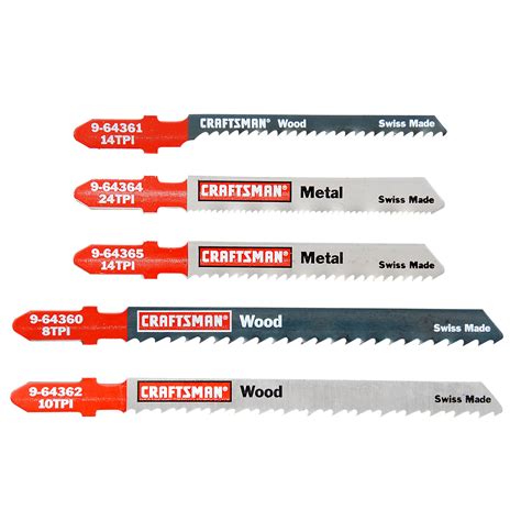 Craftsman 5 Pc Jigsaw Blade Set Sears