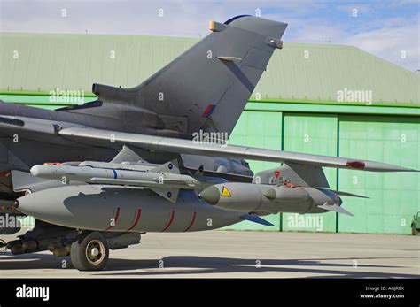 Raf Gr4 Panavia Tornado With Brimstone Missile Mounted On Wing Pylon
