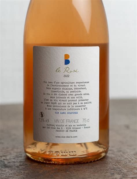 Le Rosé Rosé 2022 Clos Des B Culinaries