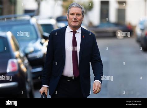 Leader Of The Labour Party Keir Starmer Leaves His Home For Prime Ministers Questions In