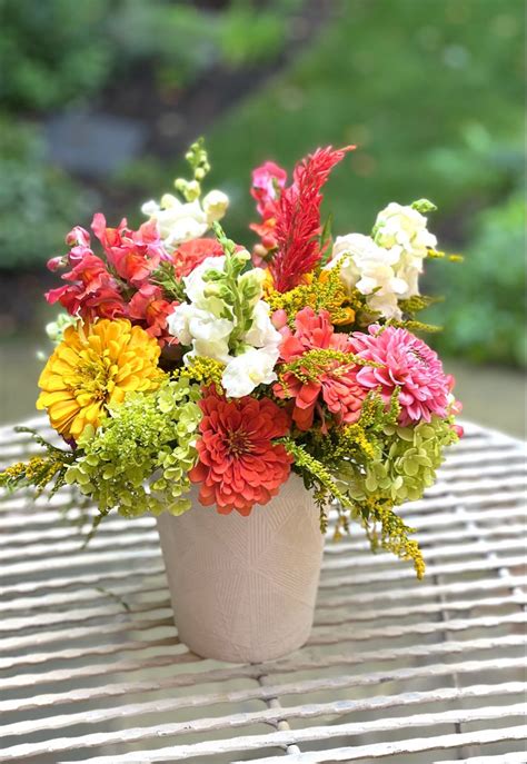 Zinnias Hydrangea Celosia And Snapdragons In 2023 Zinnia Flowers