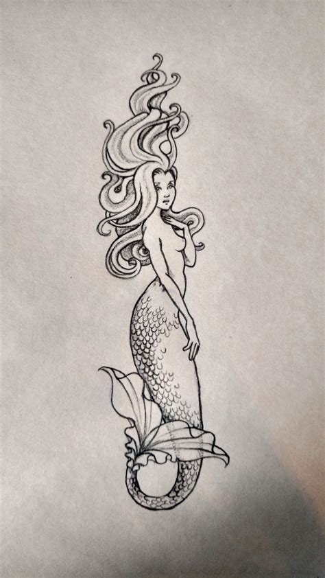 Romantic Mermaid Mermaid Artwork Mermaid Drawings Mermaid Tattoos