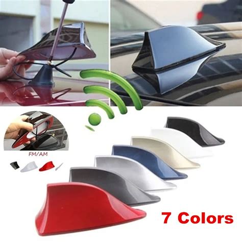 Universal Shark Fin Roof Car Antenna Radio Fm Am Decor Signal Aerial