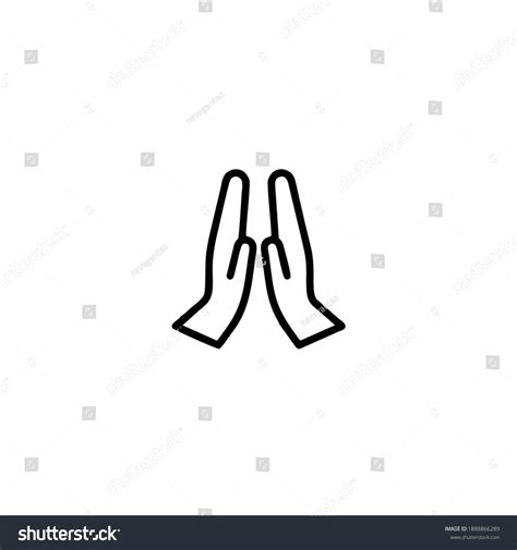 Pray Hand Symbol Logo Vector Illustration Stock Vector (Royalty Free ...