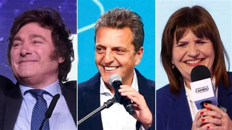 Elecciones 2023 En Vivo Así Serán Los Actos De Javier Milei Sergio Massa Y Patricia Bullrich