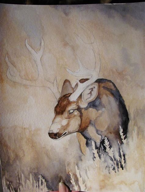 WIP Deer Watercolor Painting by MorRokko on DeviantArt