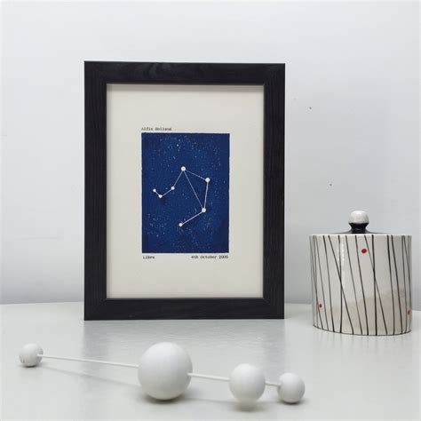 Libra Constellation Star Sign Zodiac Horoscope Personalised Etsy