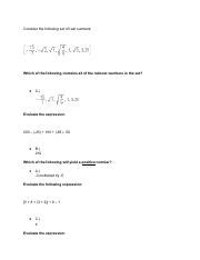 Sophia College Algebra Unit 1 Challenge 1 Pdf Consider The Following