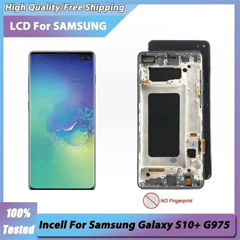 Lcd With Frame For Samsung Galaxy S10 Plus S10 Sm G975f Sm G975fds