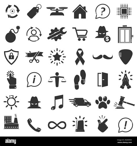 Set Of Miscellaneous Icons In Simple Design Vector Illustration Stock