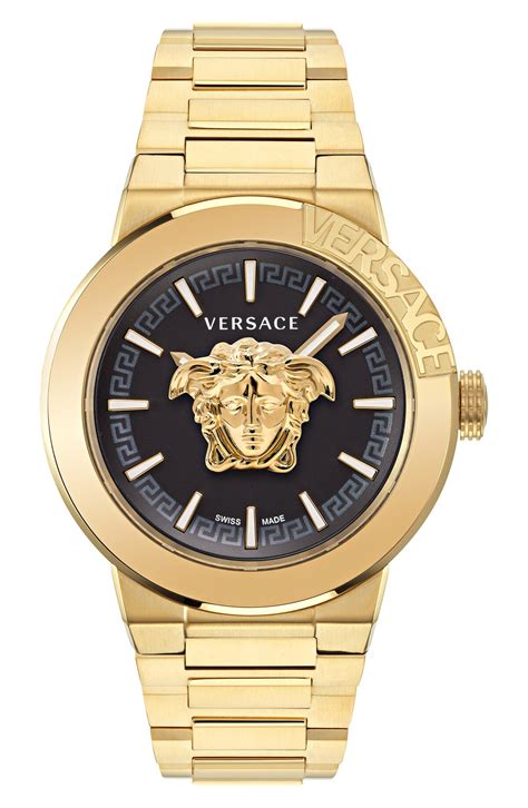 Versace Medusa Infinite Bracelet Watch Ip Yellow Gold Editorialist