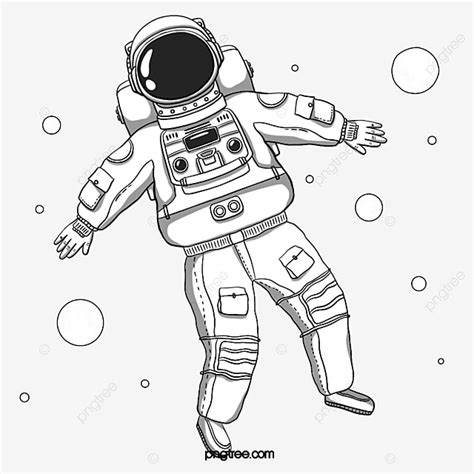 Cute Line Style Astronaut Element Astronaut Drawing Astronaut Sketch