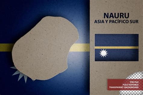 Infograf A Con El Mapa Y La Bandera De Nauru Archivo Psd Premium