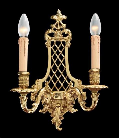 Casa Padrino Luxus Barock Doppel Wandleuchte Französisches Gold 30 x 18