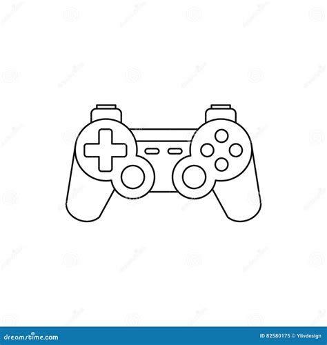 Joystick For Gaming Console Icon Outline Style Stock Vector