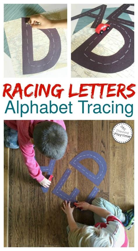 Racing Letters Alphabet Tracing Activity - Planning Playtime