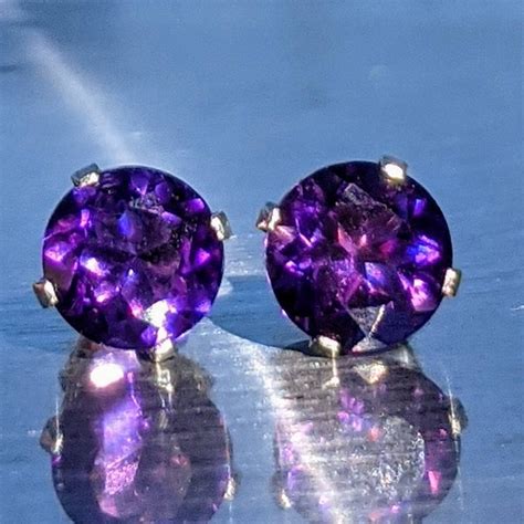 Amethyst Earrings - Etsy