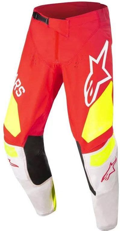 Odzie Motocyklowa Alpinestars Spodnie Techstar Factory Czerwony Bia Y