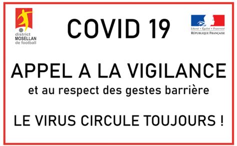 Vigilance Covid District Mosellan De Football