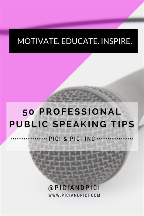 Top 50 Professional Public Speaking Tips - Pici & Pici Inc.