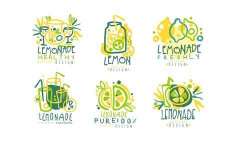 premium vector healthy lemonade logo templates original design pure