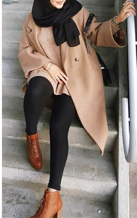 20 Attractive Hijab Winter Outfits Buzz 2018 Hijabi Outfits Casual