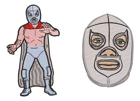 Parche Bordado El Santo Enmascarado De Plata Pack 2 Pzs Meses Sin