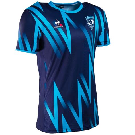 Camiseta rugby Pre match Montpellier Hérault MHR 2023 2024 Le Coq