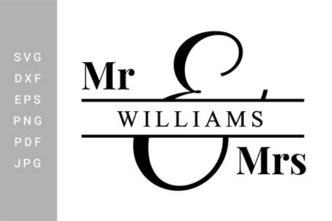 Mr And Mrs Split Monogram Svg Wedding Split Monogram Svg 957539 Monograms Design Bundles