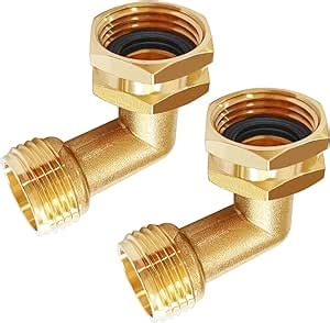 Uenede Brass Ght Threaded Elbow Swivel Garden Hose Connector