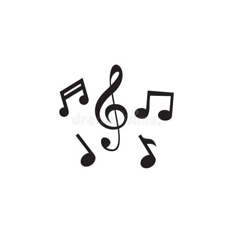 Plantilla Vectorial De Dise O De Logotipo De Icono De Notas Musicales