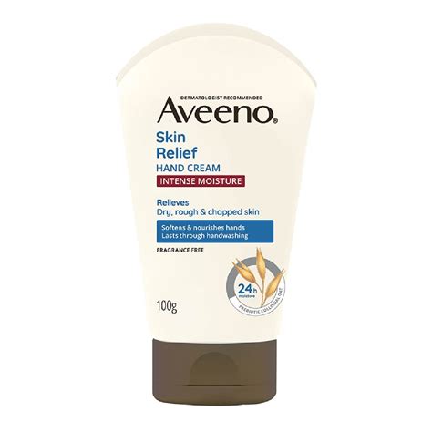 Aveeno Skin Relief Hand Cream Steroid Free Suitable For Normal To Very Dry Skin 100g