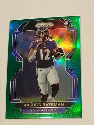 Panini Prizm Football Rashod Bateman Rookie Rc Green Prizm Ebay