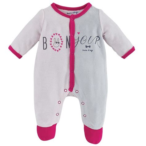 Pyjama Bebe Fille Rose 0 12 Mois Rose Sucre D Orge La Redoute