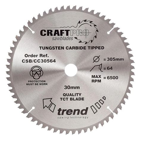 Trend CSB CC30564 TCT Craft Saw Blade Crosscut 305mm X 64T X 30mm