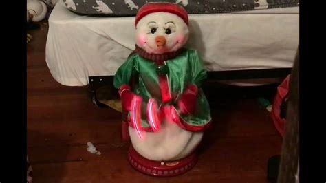 Gemmy Spinning Snowflake Snowwoman Youtube