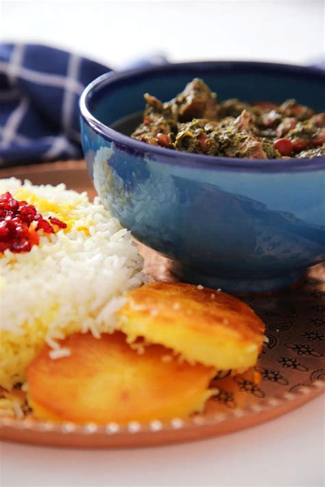 Ghormeh Sabzi Recipe (Persian Herb Stew) with Persian Rice